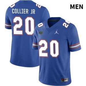 Men's Florida Gators #20 Corey Collier Jr NCAA Jordan Brand Royal NIL 2022 Authentic Stitched College Football Jersey GWR7162LB